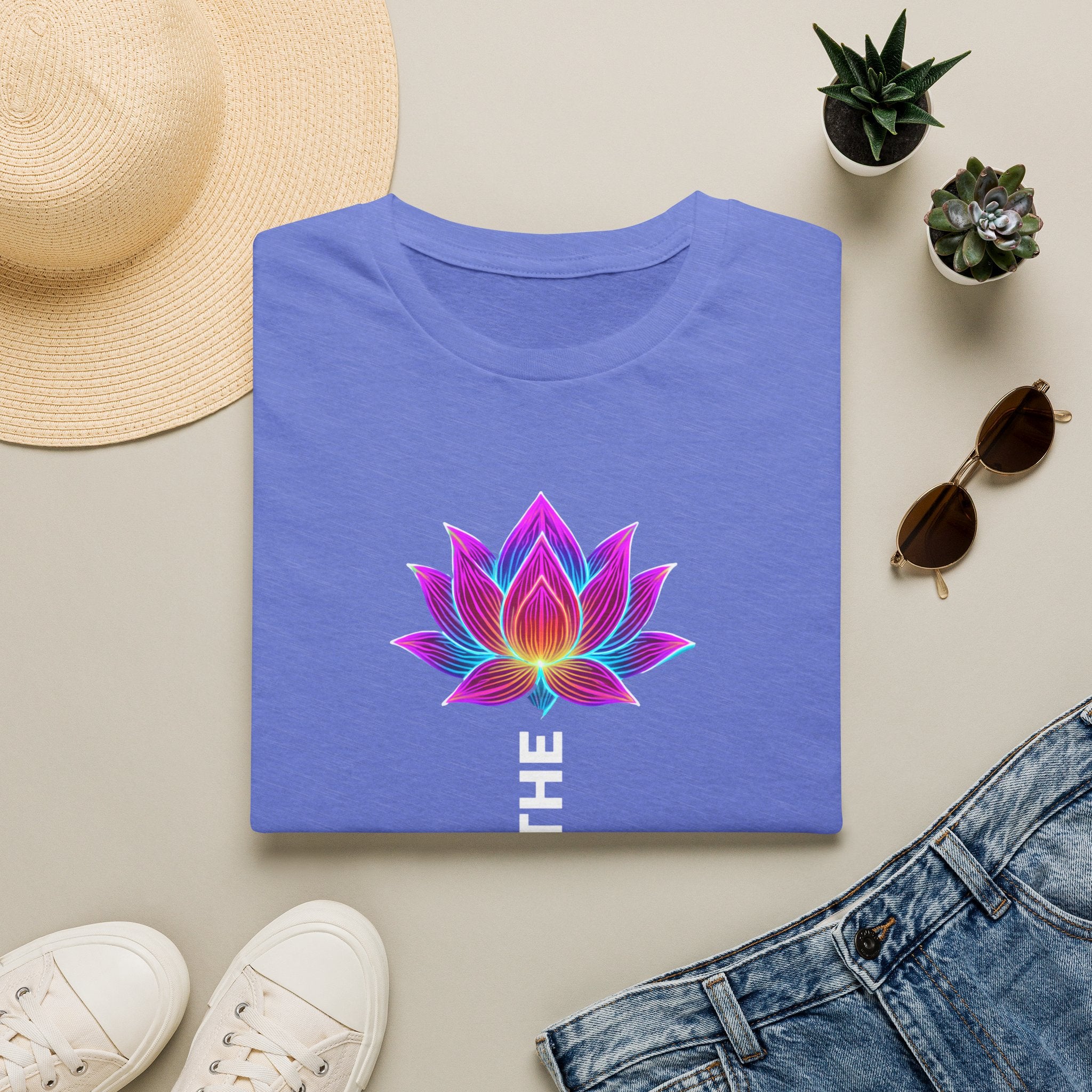 Neon Lotus Breathing T-Shirt