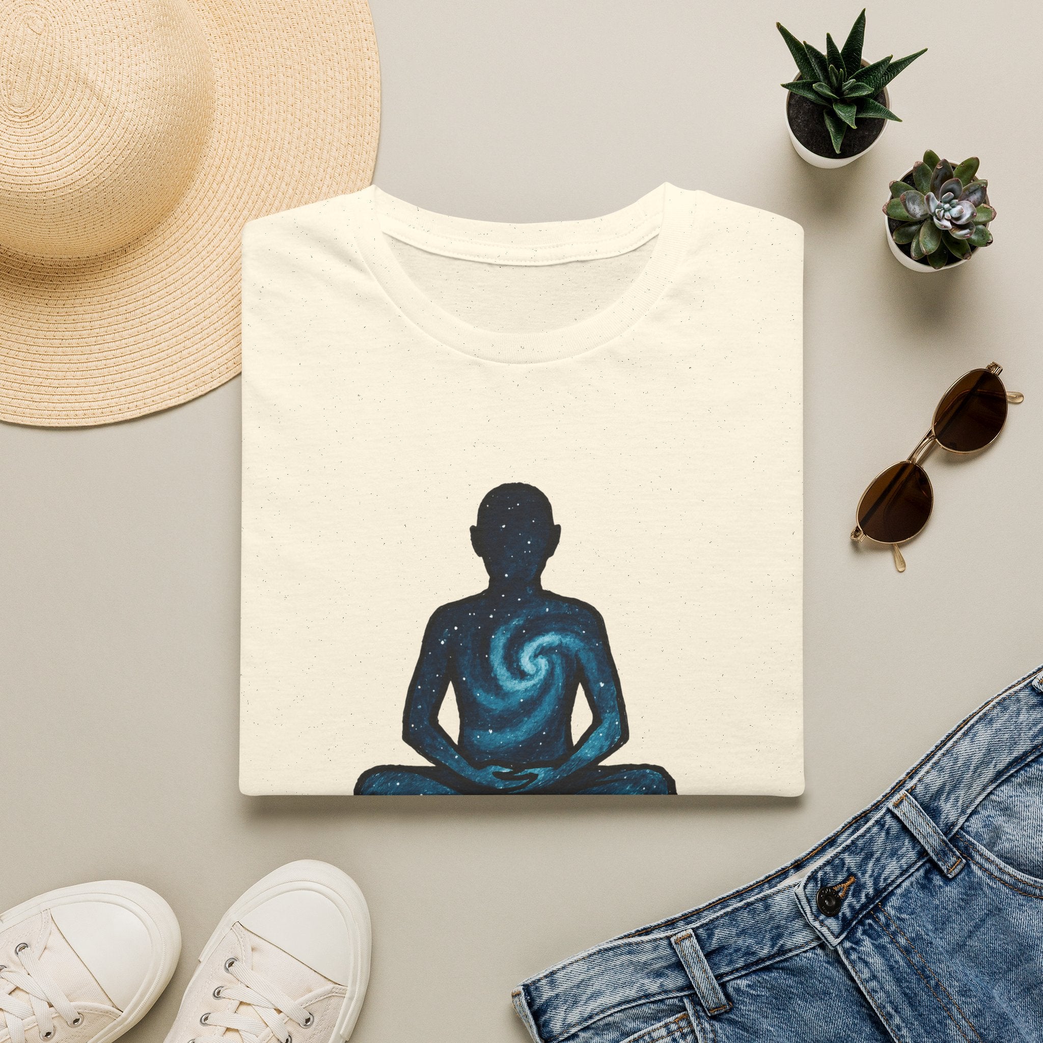 Galaxy Meditation Silhouette T-Shirt