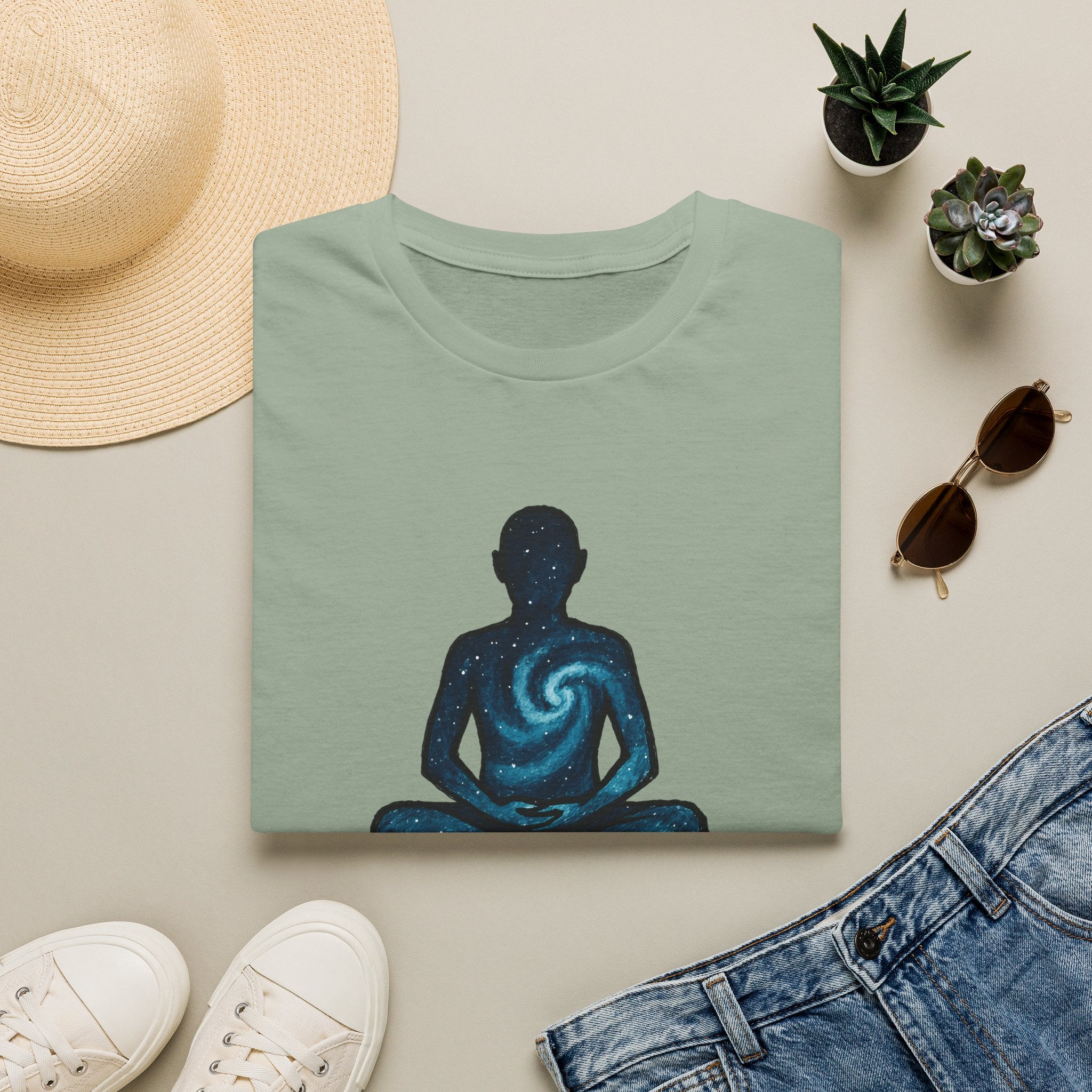 Galaxy Meditation Silhouette T-Shirt